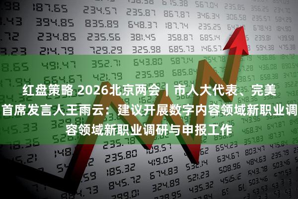 红盘策略 2026北京两会｜市人大代表、完美世界控股集团首席发言人王雨云：建议开展数字内容领域新职业调研与申报工作